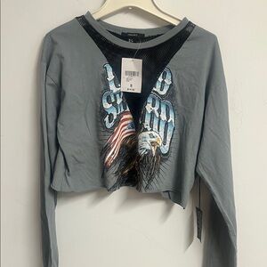 Forever 21 Lynyrd Skynyrd Mesh Crop Top